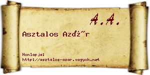 Asztalos Azár névjegykártya